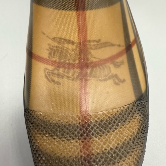 Women's Burberry House Check Pattern /Mid- Calf Rubber Rain Boots/Womens Size 37 - Picture 10 of 10